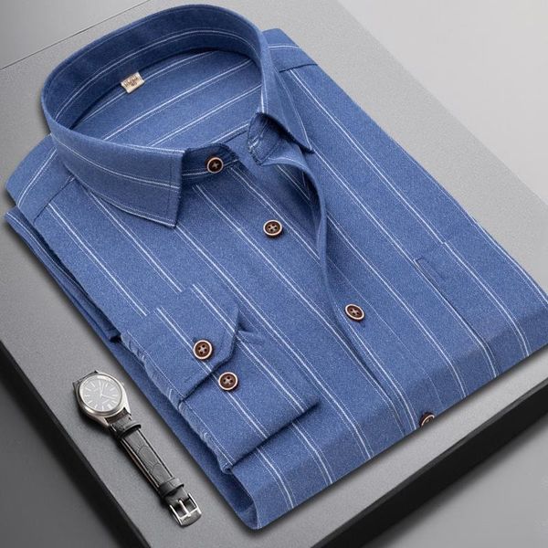 

men's casual shirts 2021 autumn striped shirt long-sleeved business youth handsome fashion trend, White;black