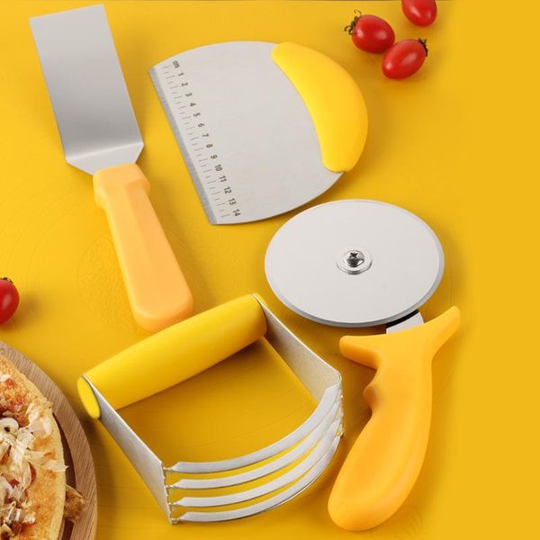 

baking & pastry tools tool set stainless steel pizza cutter shovel thickened silica gel kneading mat with scale manual flour cutting