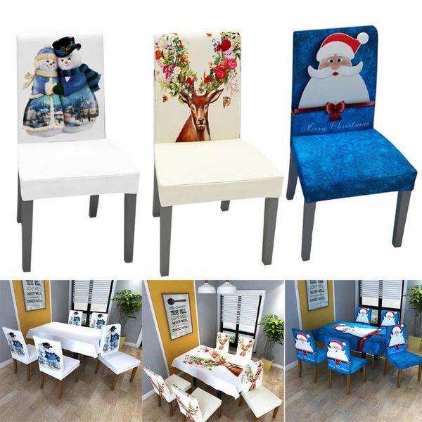 

chair covers 2pcs christmas printed pattern stretchable seat protector for banquet home party ceremony de
