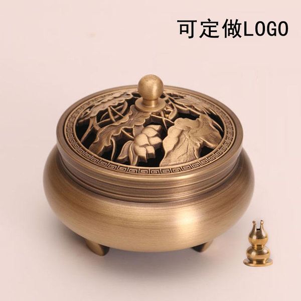 

copperware factory direct selling three foot copper incense burner pure home decoration indoor sandalwood stove fragrance lamps