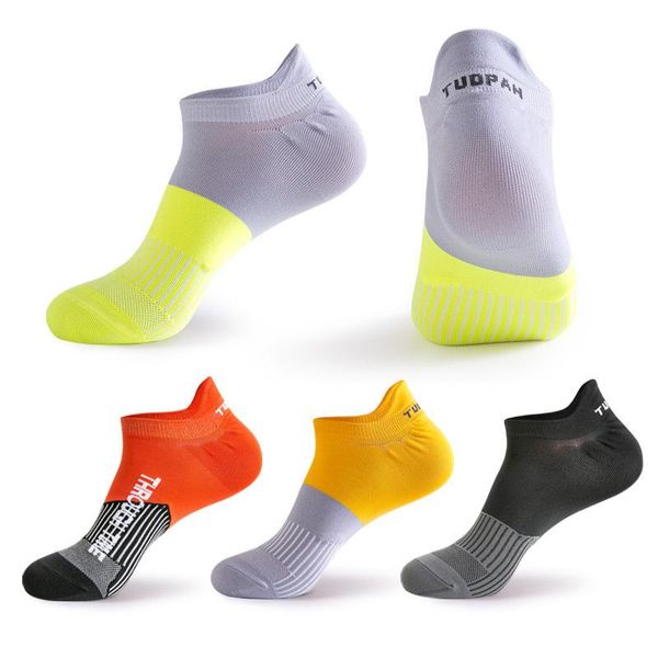 

men's socks short running men anti-slip breathable sport outdoor basketball cycling walking women sock athletic no sweat, Black