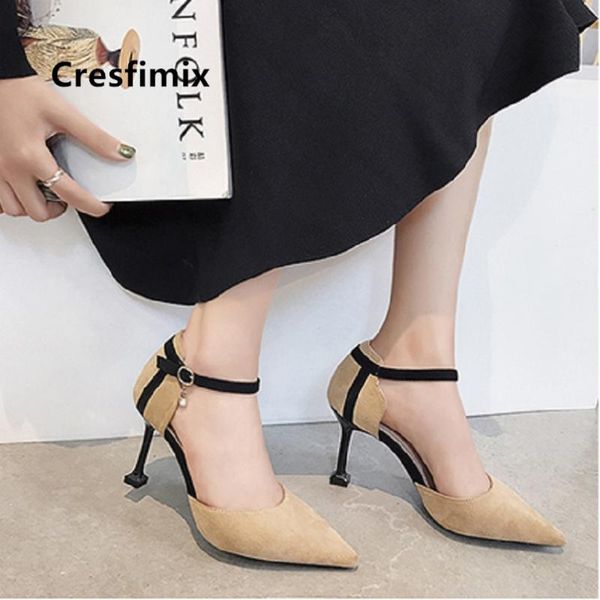 

cresfimix women classic black pointed toe heel shoes lady casual office mujer tacones altos c5343 dress