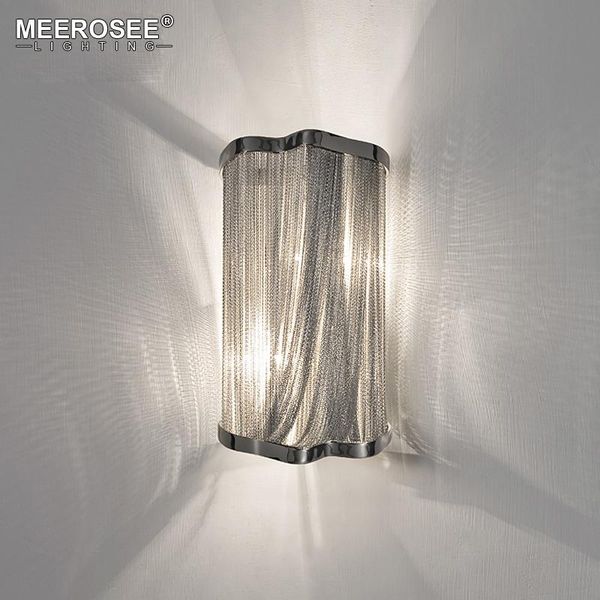 

wall lamp modern atlantis chain light aluminum bracket silver wandlamp lampara pared hallway porch