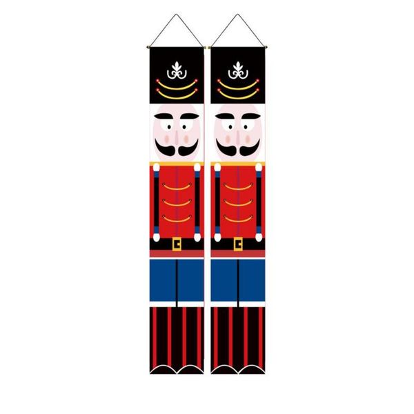 

christmas decorations 2pcs banner nutcracker red couplets soldier por
