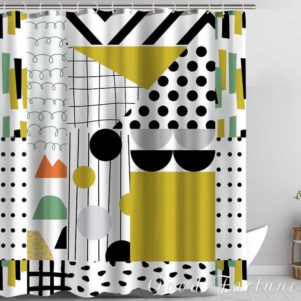 

shower curtains geometric curtain bathroom fabric waterproof home decor
