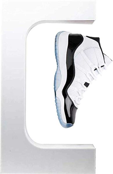 U D Yüzen Ayakkabılar Manyetik Süspansiyon Ayakkabı Lambası 360 'Leviting Ayakkabı Ekran Standı Sneaker Koleksiyonerler için Stand-White-White 350229K
