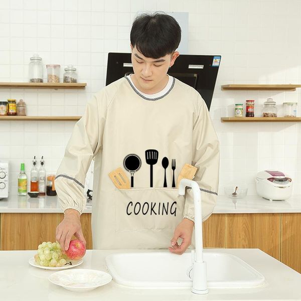 

aprons men's apron household kitchen waterproof and oil-proof