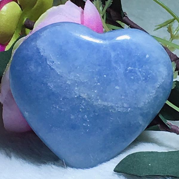 

blue calcite heart decorative objects & figurines