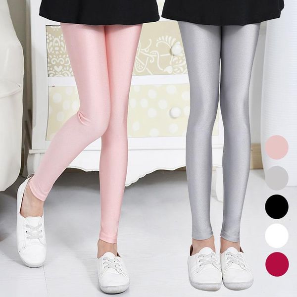 

trousers kids 2021 children's spring autumn shiny leggings pants girls for 4 6 8 10 12 years old baby girl clothes, Blue