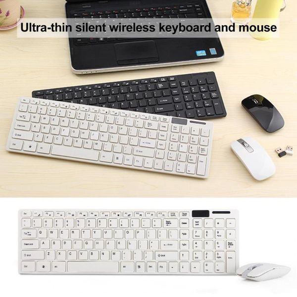 

keyboard mouse combos mini wireless kit 2.4ghz usb silent design fashion multimedia-design