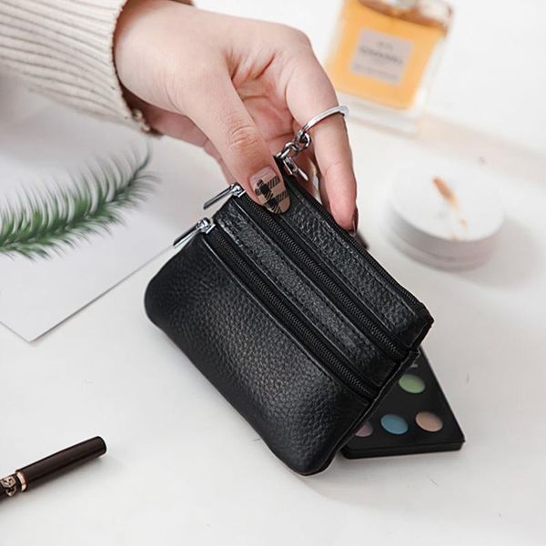 

wallets wallet leather women's bag handbag key card purse carteira masculina1, Red;black