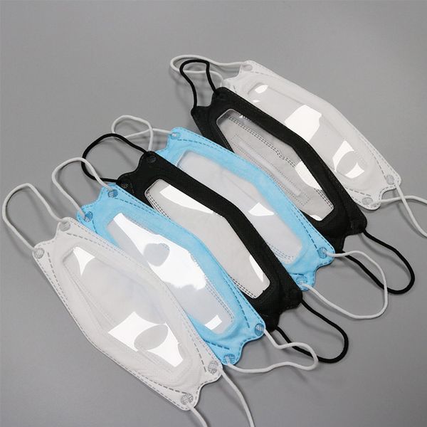 

4-layer face masks willow leaf clear protective dustproof transparent mask