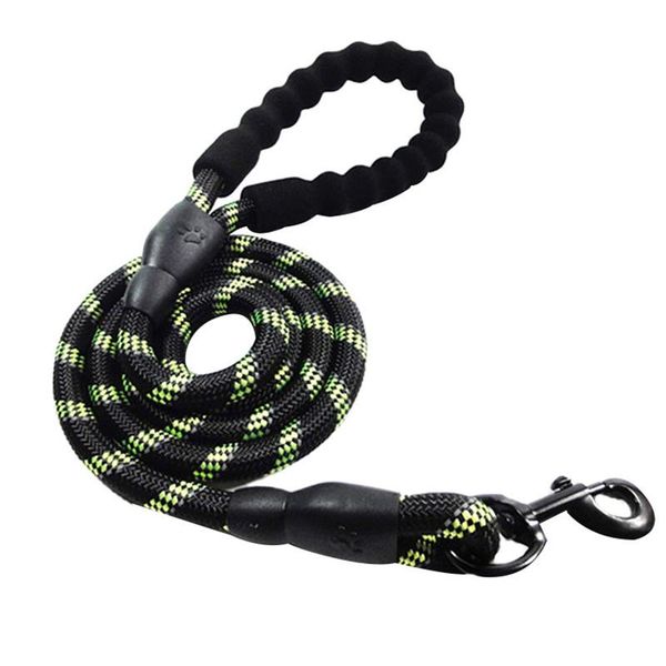 

pet products traction rope reflective nylon round dog walking collars & leashes