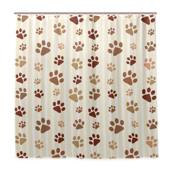 

dog claw shower curtain bathroom decor set with hook waterproof without chemical odor-clear 72 x 72 inches 2030391
