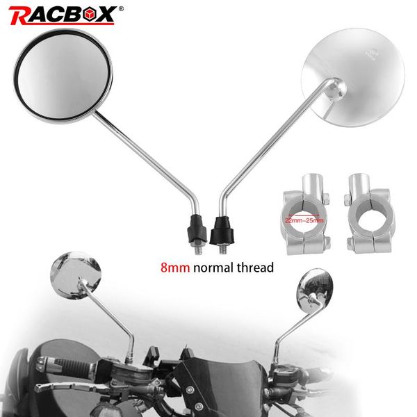 

motorcycle mirrors 7/8" 22mm rear accessories motorbike scooters rearview mirror side view 8mm normal thread mount