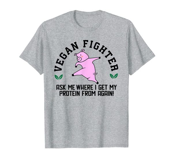 

vegan fighter t-shirt vegan protein shirt t-shirt, White;black