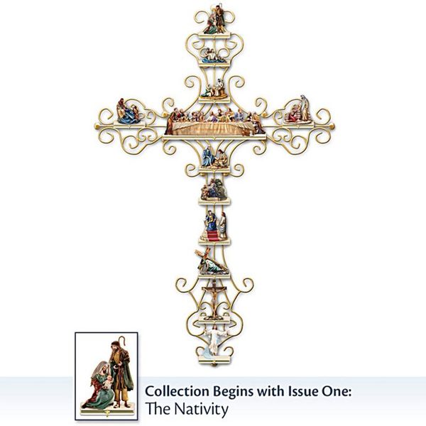 

"the life of christ" collection custom-crafted display cross mural pvc wall sticker decal fas6 decorative objects & figurines