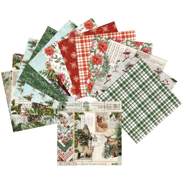 

craft tools vintage scrapbooking paper background pads for card making handmade decorative crafts 24 sheets with 12 d