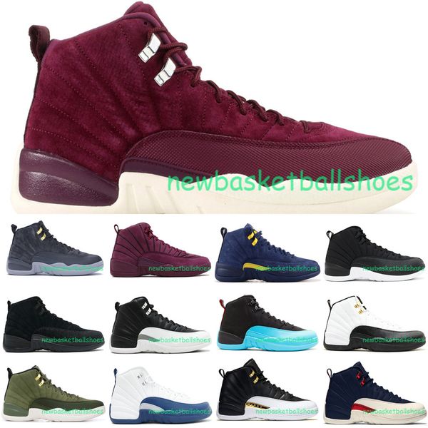 

12 gym red playoff international flight men basketball shoes 12s cny college navy winter black stylist sneaker athletic shoeszszu