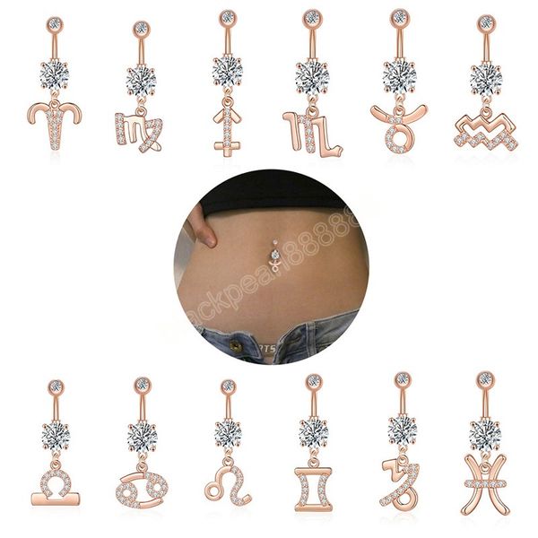 Botão de Cristal Botão Anéis Sexy Umbigo Piercing Anel de Barbell Bar Barbell Dangling Nombril Ombligo Partido Para Mulher Jóias Corporais