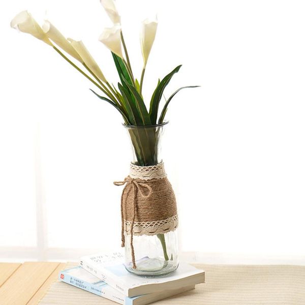 

white vases decoration transparent glass living room hydroponic flower