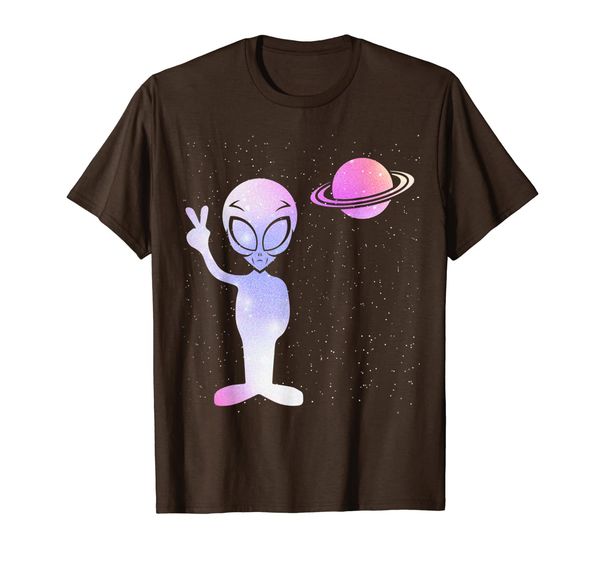

funny alien peace sign planet tie dye men women gift t-shirt, White;black