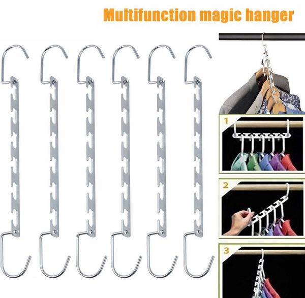 Garderobe Haken Kleidungsbügel für Speicherorganisator Kleidung mit faltbarer Organisation Home 6PCS WLL736