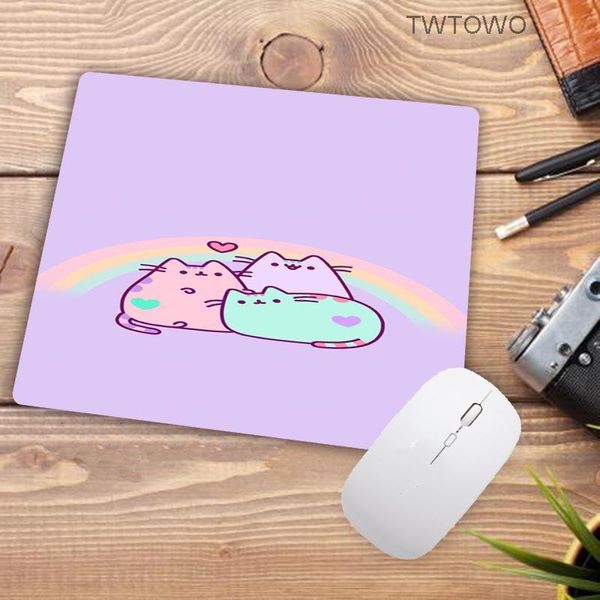 

mouse pads & wrist rests funny cat rubber pad cute cartoon small size rectangular simple and durable non-slip