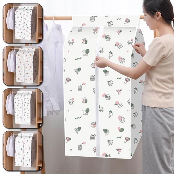 

clothing & wardrobe storage dustproof cloth cover bags hanging organizer waterproof suit coat dust protector bag for clothes