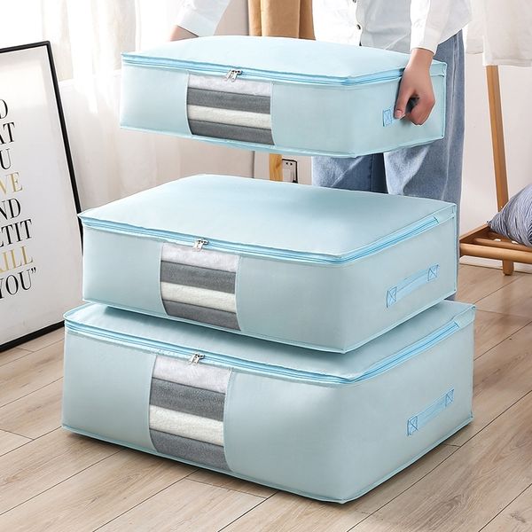 

Fwq thickenednon-woven quilt non bags woven fabric quilt storage clothing finishing home moving storage bag