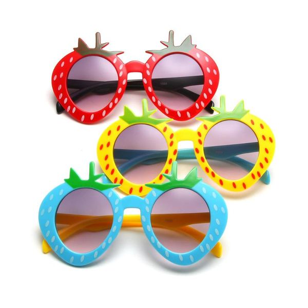 

sunglasses 2021 cute strawberry fashion children's cartoon style glasses girl baby boy outing personality, Blue