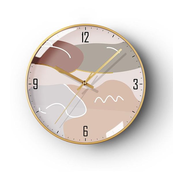 

cute simple glass fashion wall clock quiet large modern living room nordic decoration home reloj de pared decor clocks