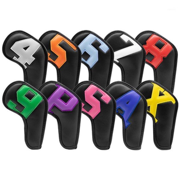 

complete set of clubs gradients number golf iron head covers headovers wedges 4-9 aspx 10pcs -401