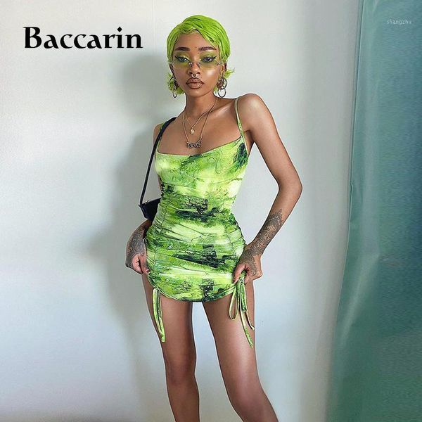 

casual dresses baccarin drawstring ruched dragon women mini dress strap bodycon streetwear party elegant 2021 summer clothes club gothi, Black;gray