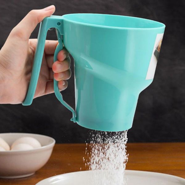 

funnel shaped mesh flour sifter mechanical baking icing sugar shaker sieve cup manual kitchen pastry tools &