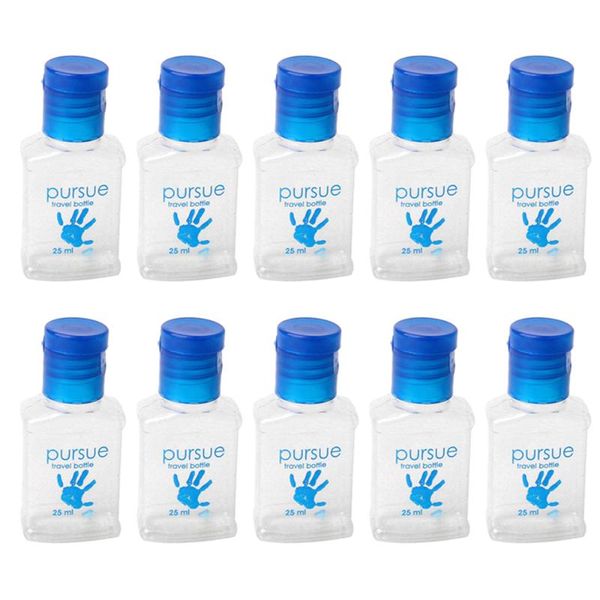 

10pcs 25ml mini easy flip bottle plastic squeeze hand portable container make up storage bottles & jars