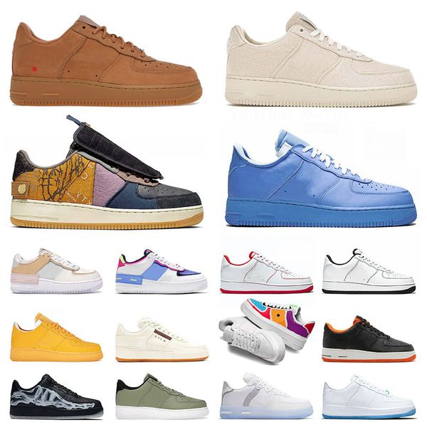 

original 1 one low casual shoes men women designer halloween glow in the dark uv reactive cactus jack mca white skeleton black sports sneake