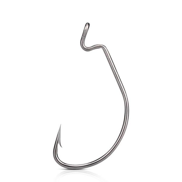 

fishing hooks 10/20pcs wide gap worm jig crank big bass hook black high carbon steel barbed for soft lure