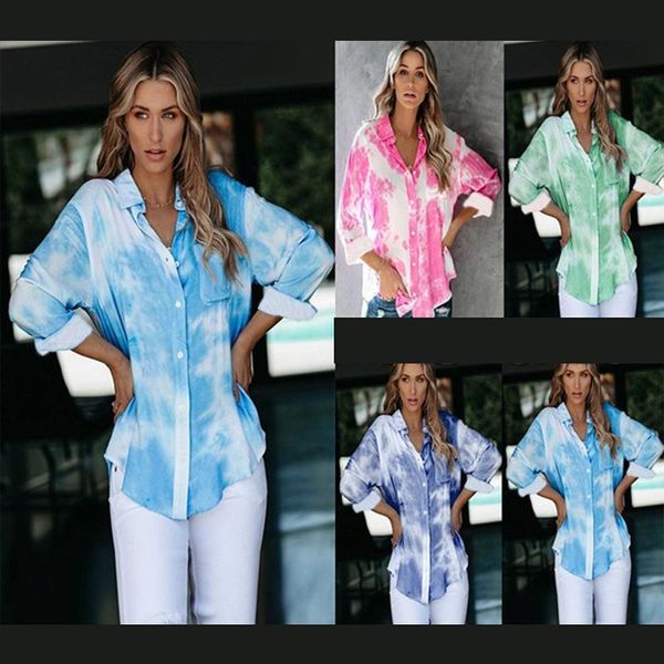 

women blouses 2021 autumn elegant long sleeve print v-neck chiffon blouse female work wear shirts plus size 2xl women's &, White