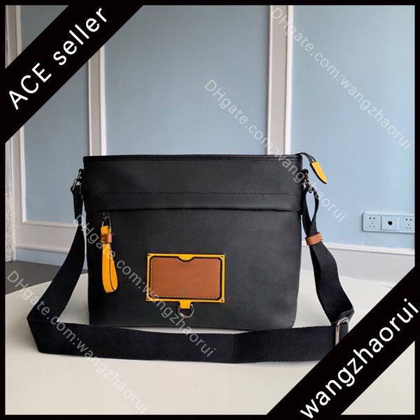 

fashion messenger bag men's wallet men single shoulder bags classic purse genuine leather cross body bagss with box a014