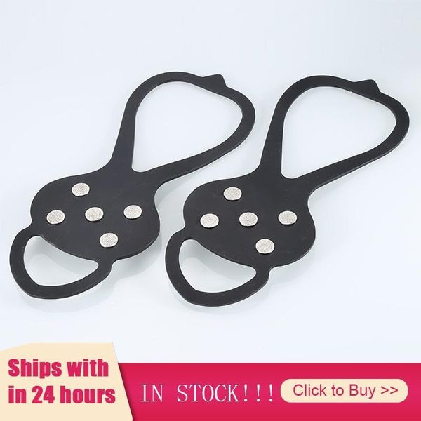 

cords, slings and webbing winter studs anti-skid ice gripper spike climbing snow spikes grips cleats over shoes covers crampon hiking sport1