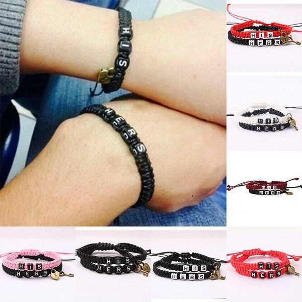 

charm bracelets fashion couples bracelet his and hers matching lovers girlfriend boyfriend jewelry gift, Golden;silver