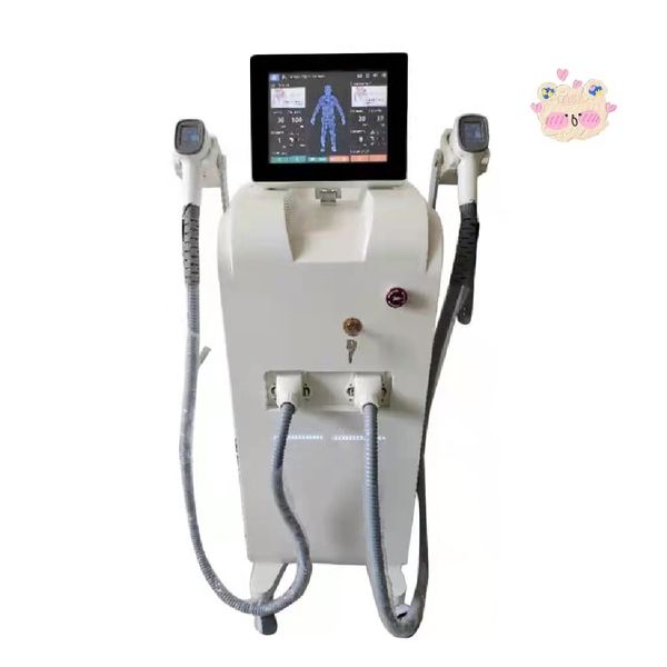 

2022 diode laser hair removal machine with double handle spa clinic use, Black