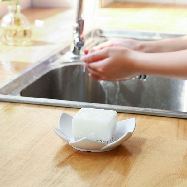 

soap dishes t8we flexible silicone bathroom shower box dish storage plate tray drain holder flower soapbox