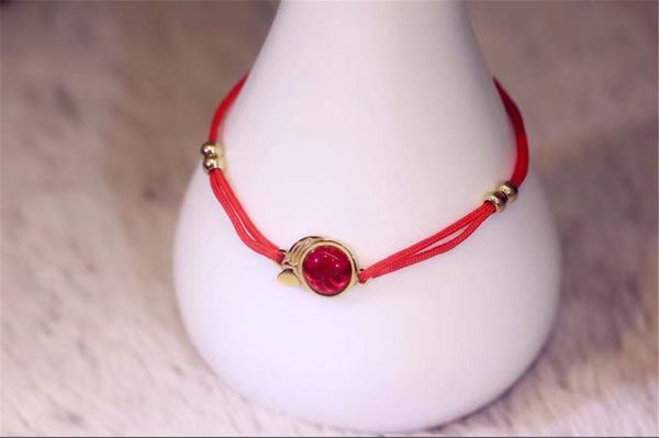 

men and women's ruby red rope bracelets do not fade non allergic bracelets without box can be wholesale, Golden;silver