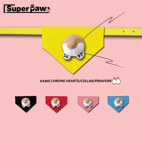

cute adjustable 3d neck scarf tie bowtie necktie bandana collar neckerchief for dogs puppy pet dog cat cats leading gzl03 collars & leashes