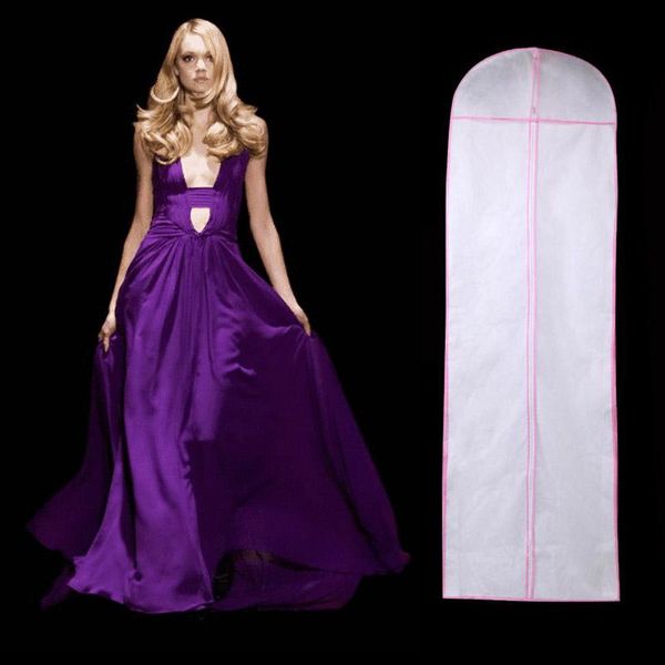 

wedding dress gown dustproof cover bridal garment storage bag long clothes protector case evening dresses organizer lo88 clothing & wardrobe