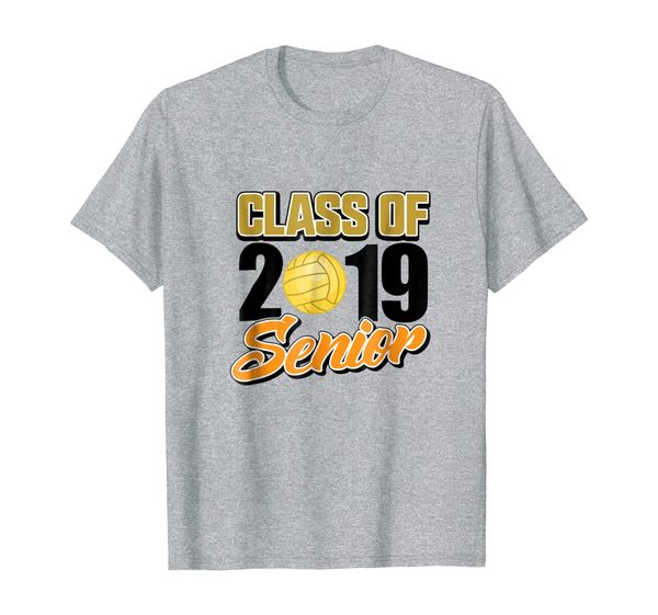 

senior class of 2019 tshirt graduation school volleyball, White;black