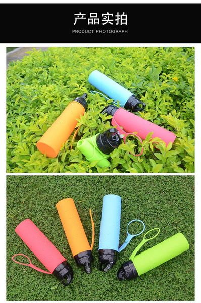 

water bottle collapsible silicone sports outdoor sport drink portable insulated bottles for camping hiking