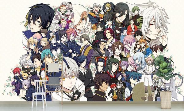

wallpapers [self-adhesive] 3d touken ranbu 9818623 japan anime wall paper mural print decal murals